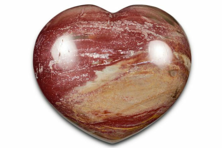 Polished Triassic Petrified Wood Heart - Madagascar #341716